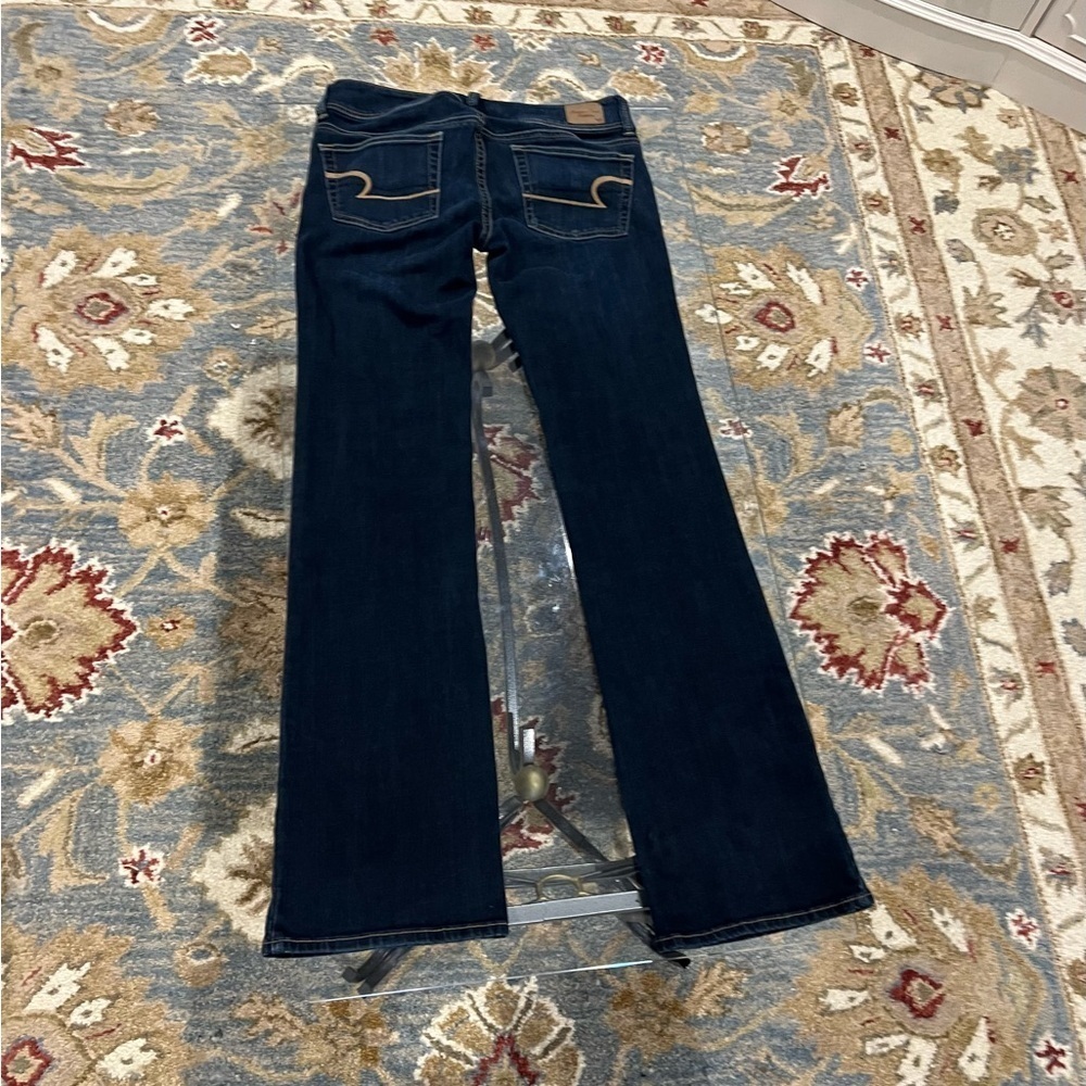 Women's American Eagle Dark Blue Jeans - Picture 4 of 8